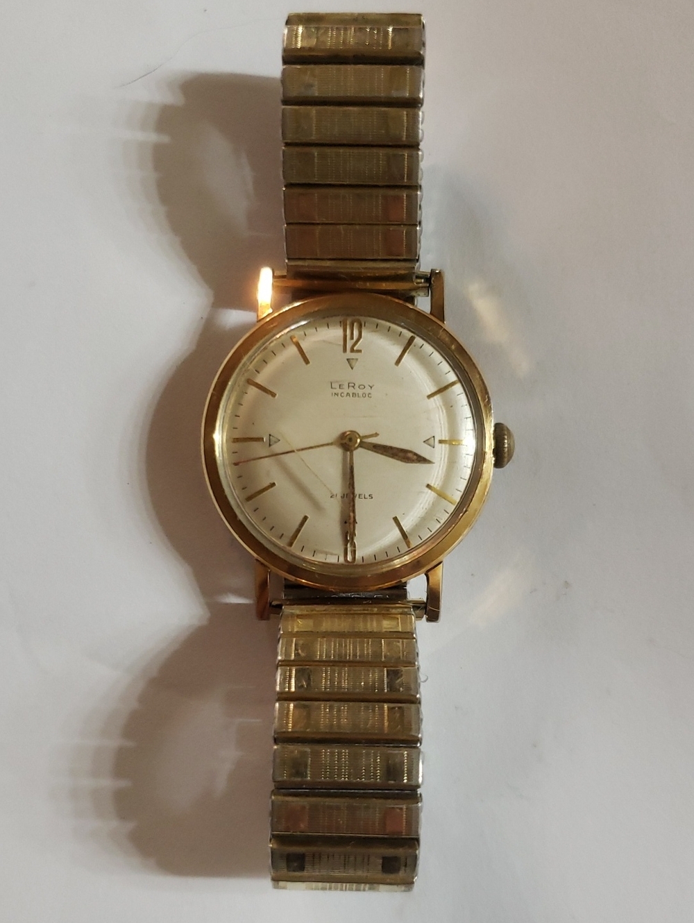 Vintage - Gold-Tone Men's Mechanical Dress Watch (Repair Needed)